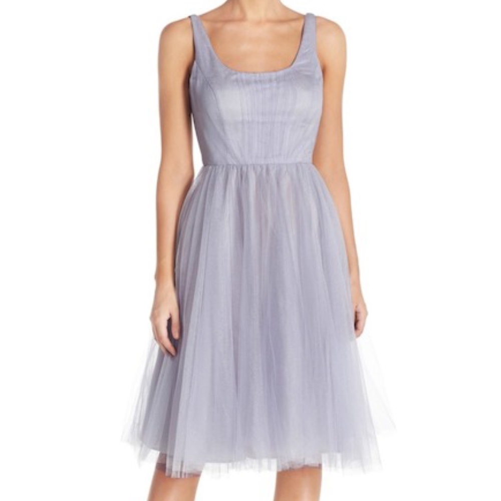 Tulle Fit and Flare Midi Dress